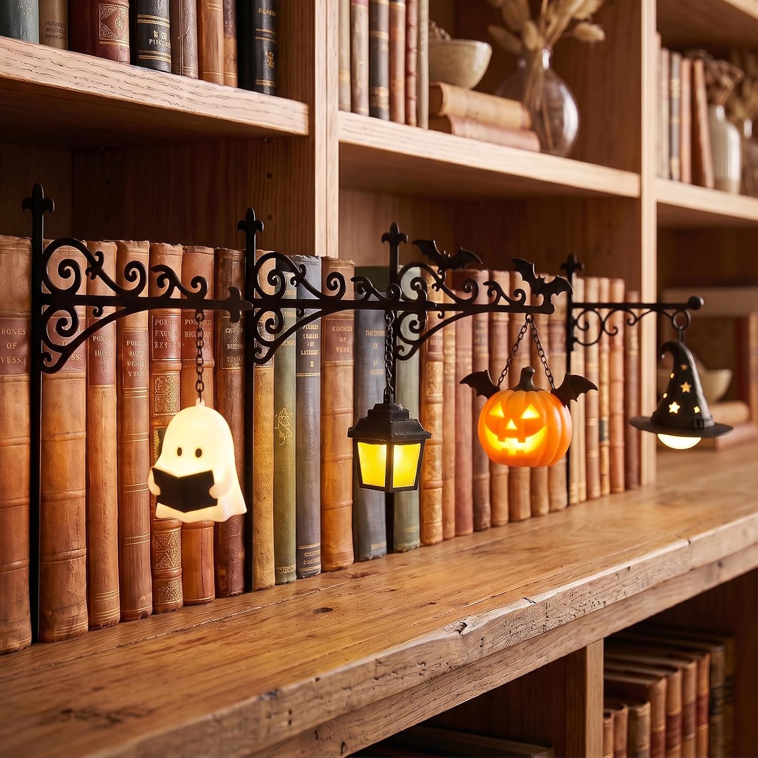 Home Decor Com - 라이브러리 랜턴-장식용 책장 조명 독서 공간