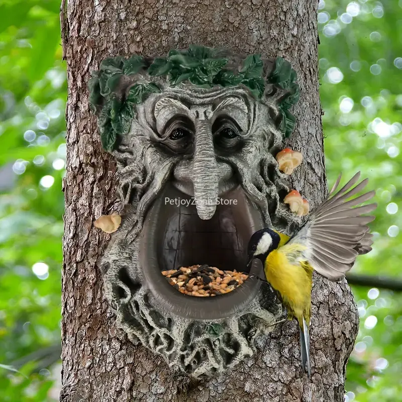 Home Decor Tree - 야외 정원 나무 얼굴 모양 야생조류
