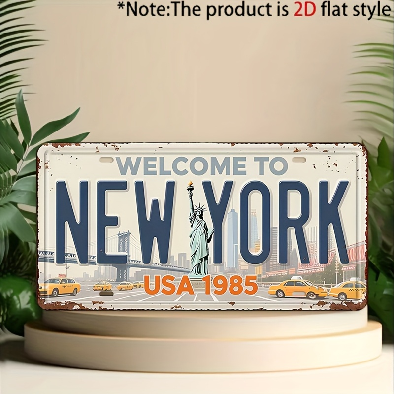 Home Decor New York - 2D 평면, 1개 1개입 빈티지 1985