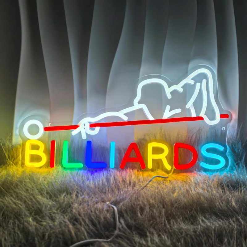 Neon Sign Led Custom - 당구장용 네온 간판, LED 조명, 벽