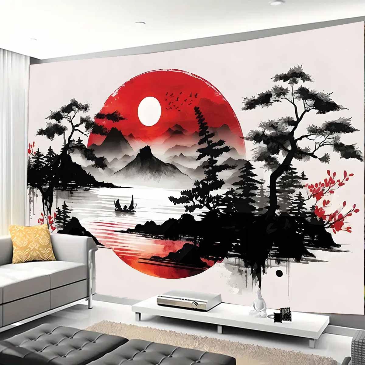Home Decor Under 100 - 일본 산 풍경 태피스트리 벽화 아시아