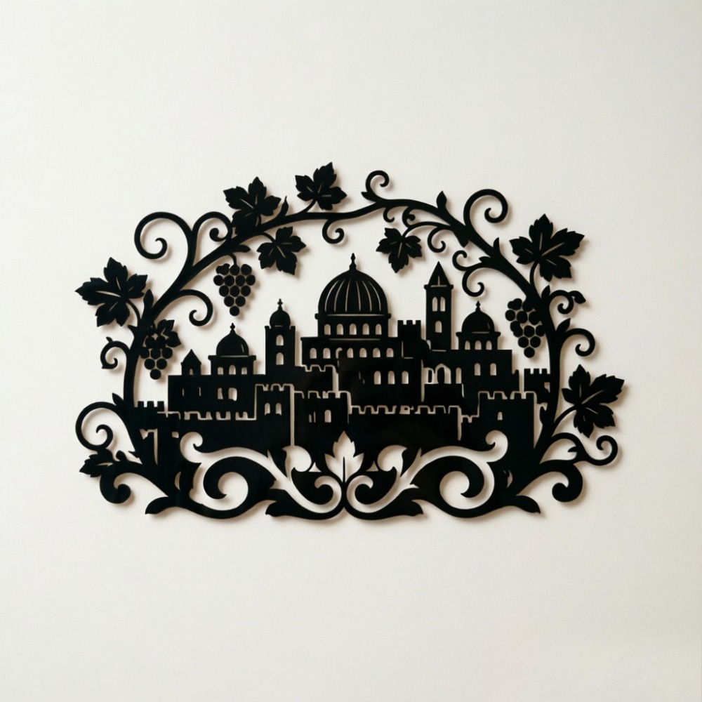 Home Decor You - CIFBUY 철제 벽 장식 예루살렘 스카이라인