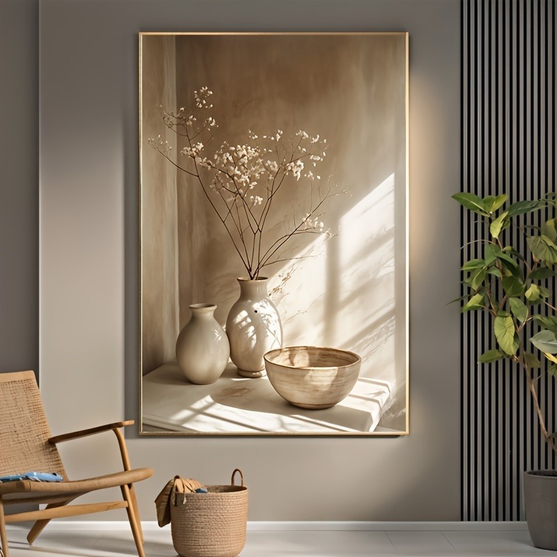Home Decor Vase - 아트 데코 레트로 꽃병 캔버스 벽