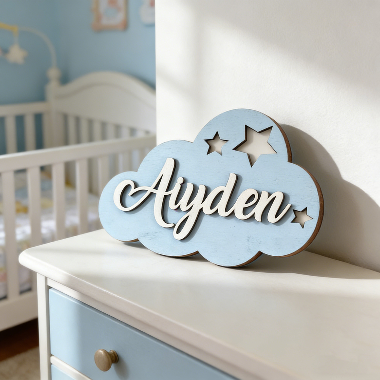 1pc 맞춤형 구름 모양의 나무 성씨 브랜드, 가정 장 - Home Decor For Birthday 리뷰 및 가격