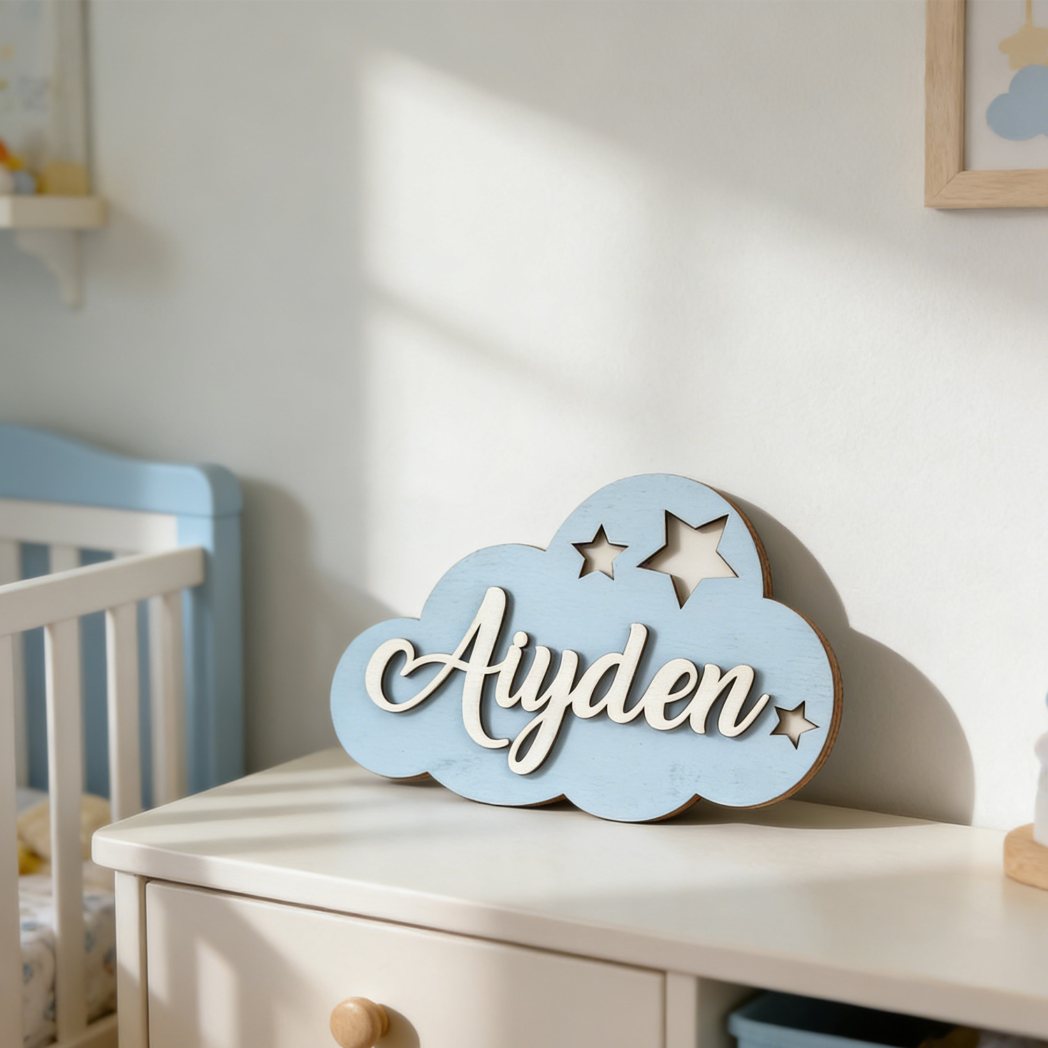 1pc 맞춤형 구름 모양의 나무 성씨 브랜드, 가정 장 - Home Decor For Birthday 리뷰 및 가격