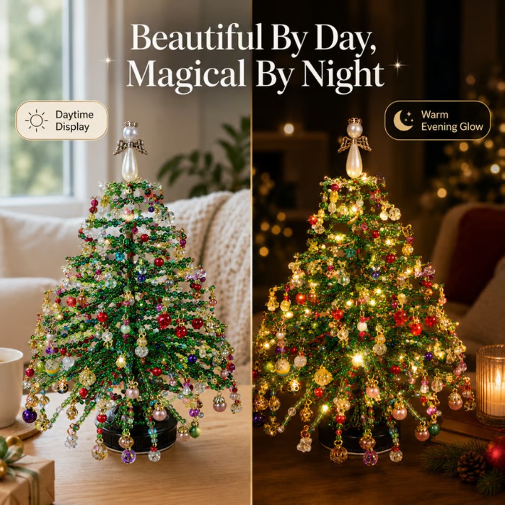 수제 비즈 미니 테이블탑 홀리데이 트리 DIY 키트,  - Home Decor Tree 리뷰 및 가격