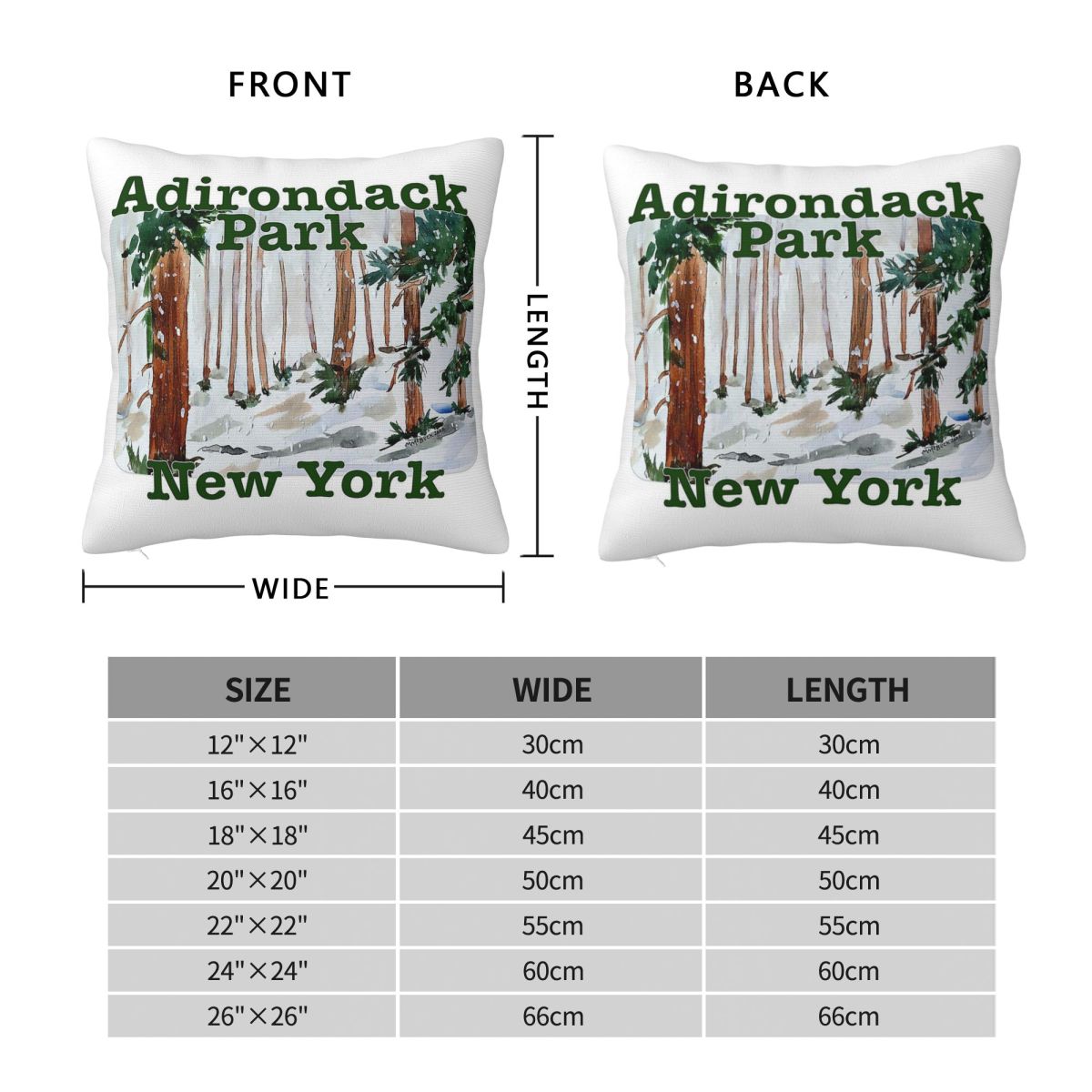 Adirondack Park 뉴욕 베개 커버 폴리에스테 - Home Decor New York 리뷰 및 가격