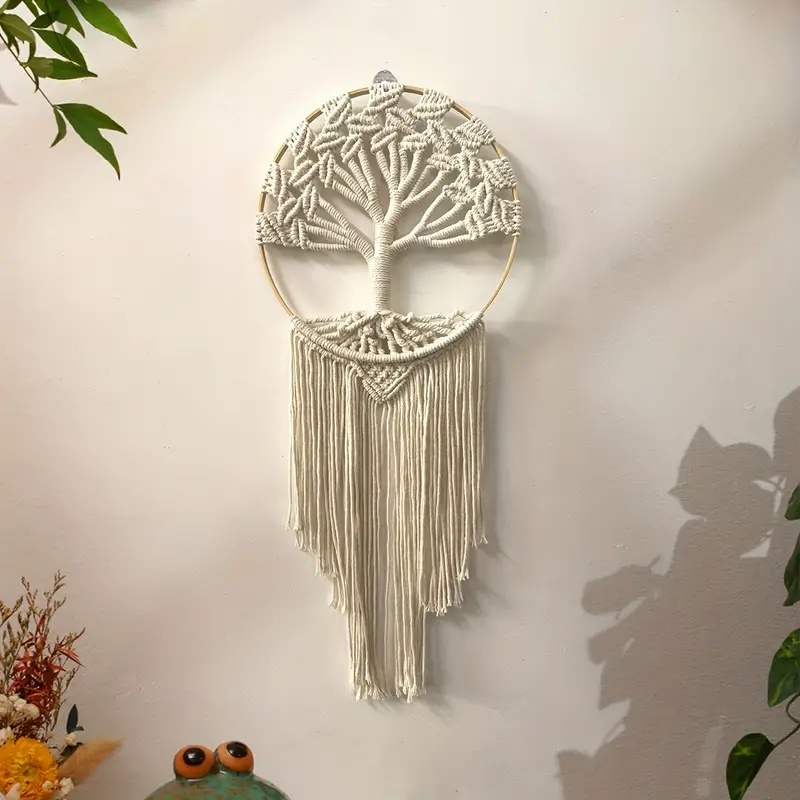 생명의 나무 마크라메 벽걸이 수제 직조 보호 홈 벽 장 - Home Decor Tree 리뷰 및 가격