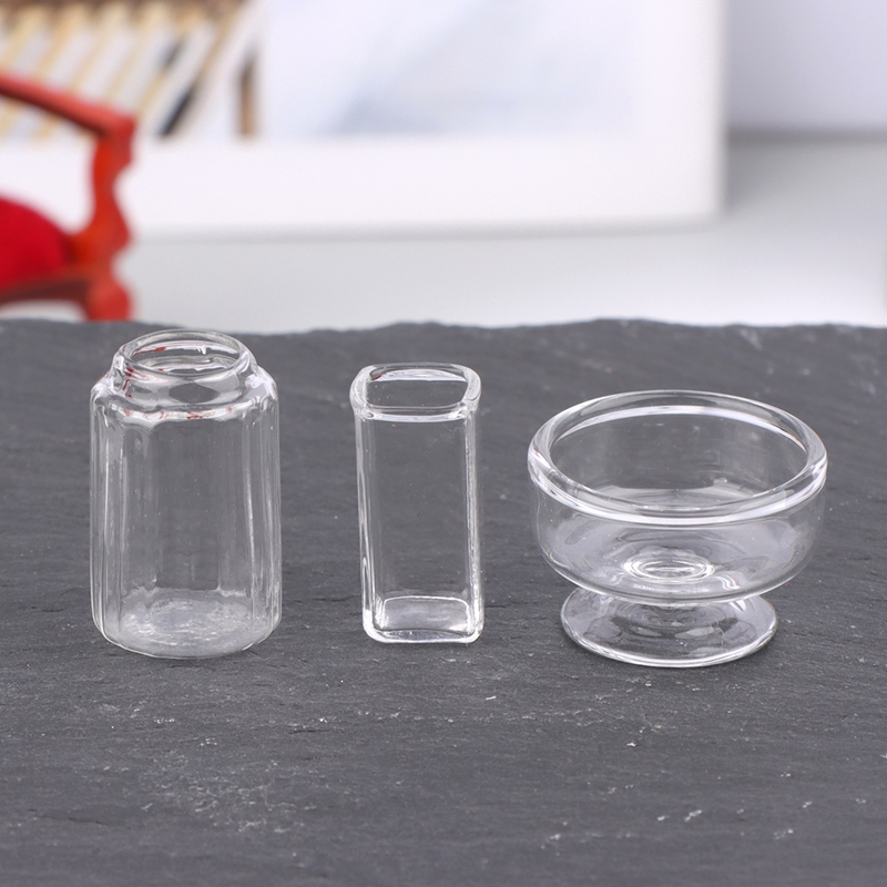1:12 인형집 미니어처 유리 꽃병 디저트 컵 와인 병 - Home Decor Vase 리뷰 및 가격