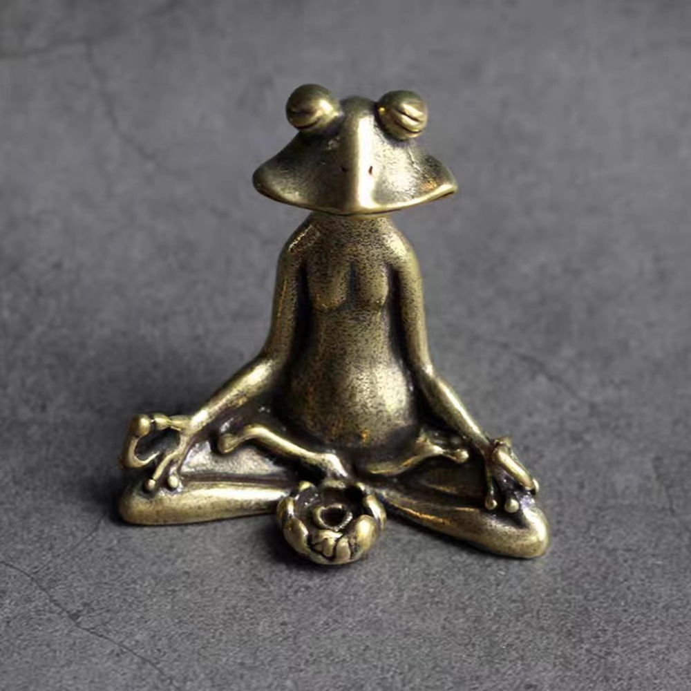 빈티지 황동 명상 선불교 개구리 동상 장신구 구리 동물 - Home Decor Humacao 리뷰 및 가격