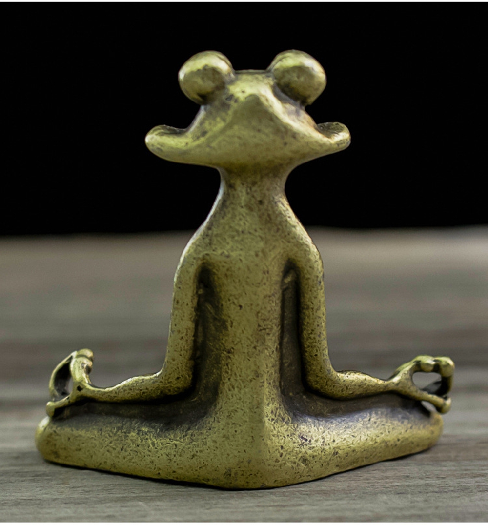 빈티지 황동 명상 선불교 개구리 동상 장신구 구리 동물 - Home Decor Humacao 리뷰 및 가격