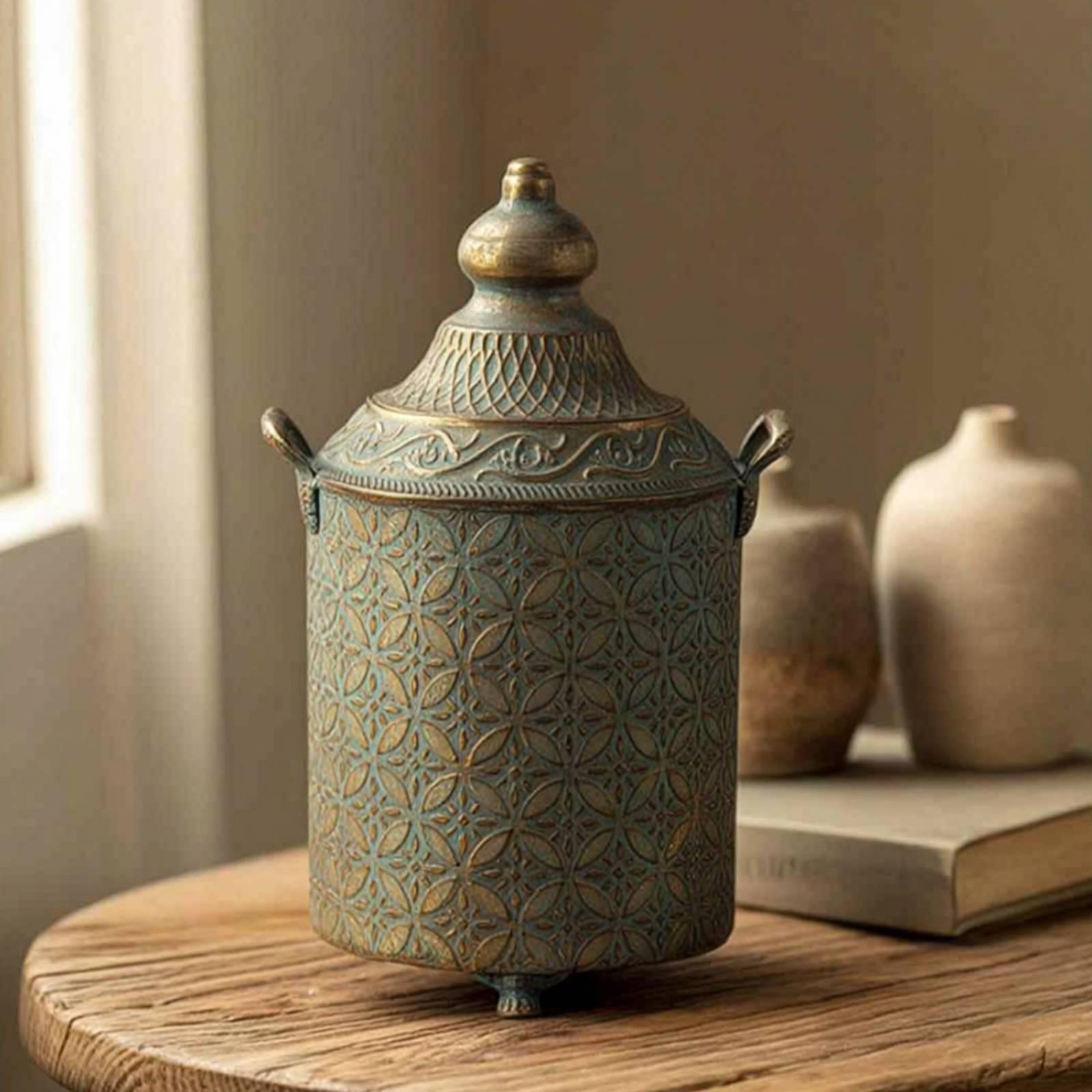 파티나 마감 금속 장식용 화병 컨테이너 대형 빈티지 유 - Home Decor Vase 리뷰 및 가격