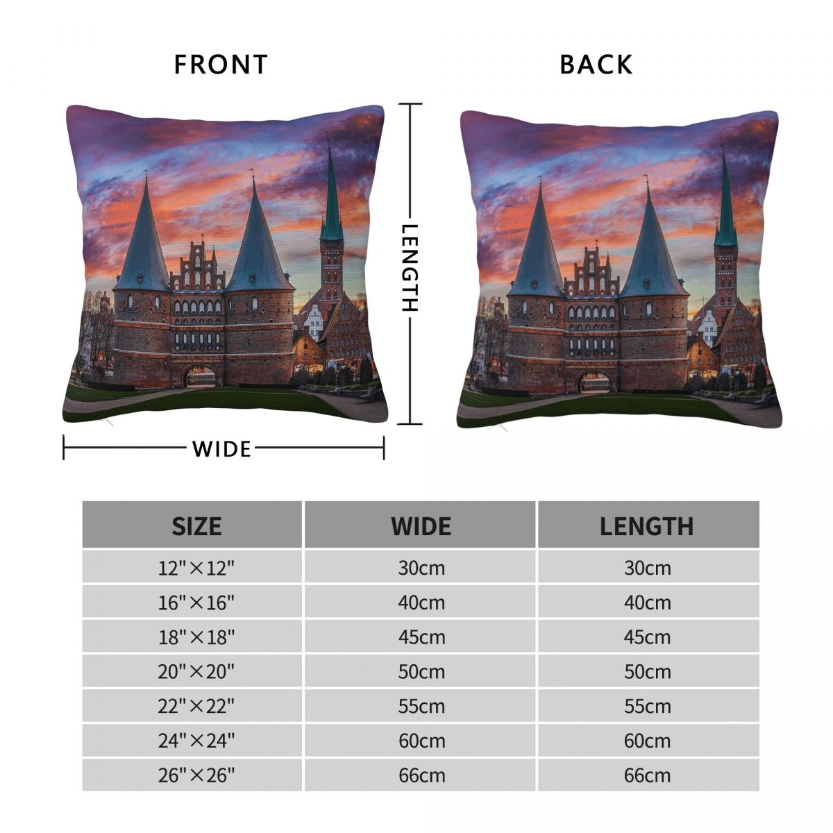 Holstentor In Lﾨbeck 독일 베개 커버  - Germany Home Decor 리뷰 및 가격