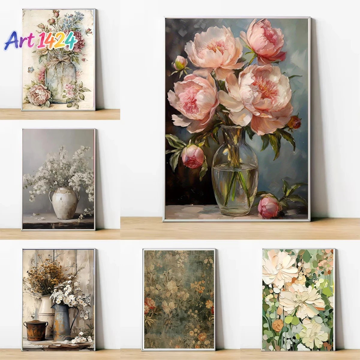 (프레임 없음, 1개) 창의적인 꽃병과 꽃다발을 그린  - Home Decor Vase 리뷰 및 가격