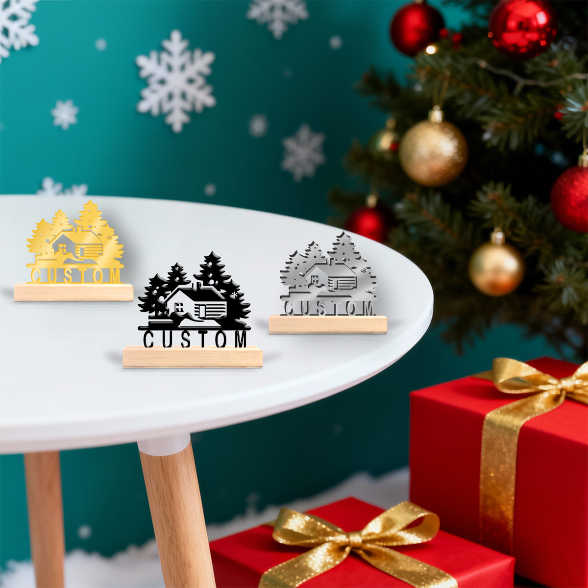1개 금속 예술품 데스크탑 장식품 나무 받침대 포함 맞 - Home Decor For Birthday 리뷰 및 가격