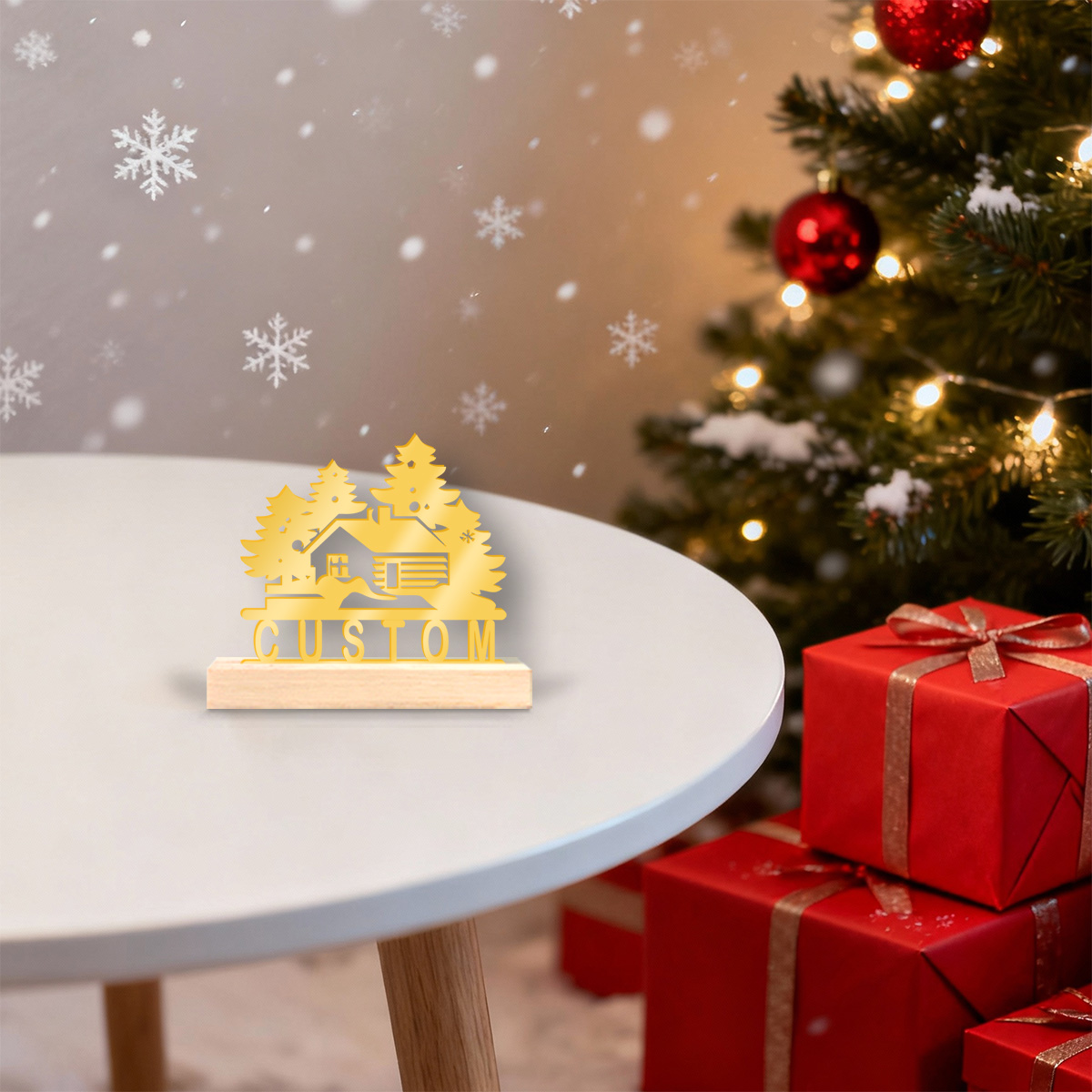 1개 금속 예술품 데스크탑 장식품 나무 받침대 포함 맞 - Home Decor For Birthday 리뷰 및 가격
