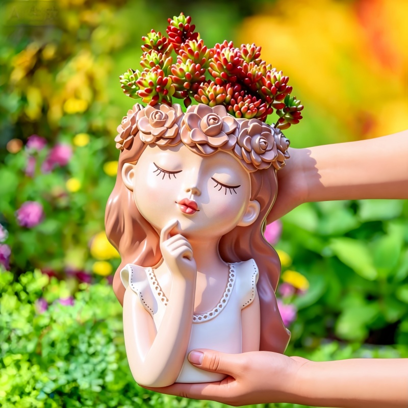 대형 요정 소녀 화분 실리콘 몰드, 선인장 및 다육식물 - Succulent Planter Pot 리뷰 및 가격