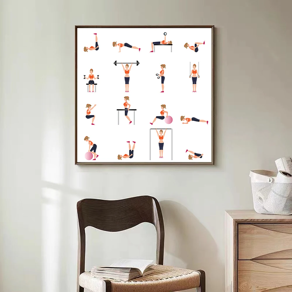 무게추 훈련 덤벨 운동 보디빌딩 예 그림 실크 천 포스 - Home Decor Examples 리뷰 및 가격