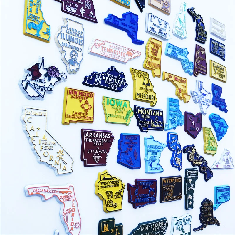 미국 주 냉장고 자석 USA 퍼즐 지도 뉴욕 PVC 자 - Home Decor New York 리뷰 및 가격