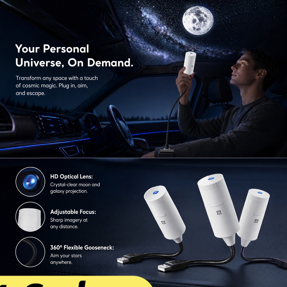 미니 갤럭시 스타 프로젝터 2 in 1 무드등, 가정  - Home Decor Lighting 리뷰 및 가격