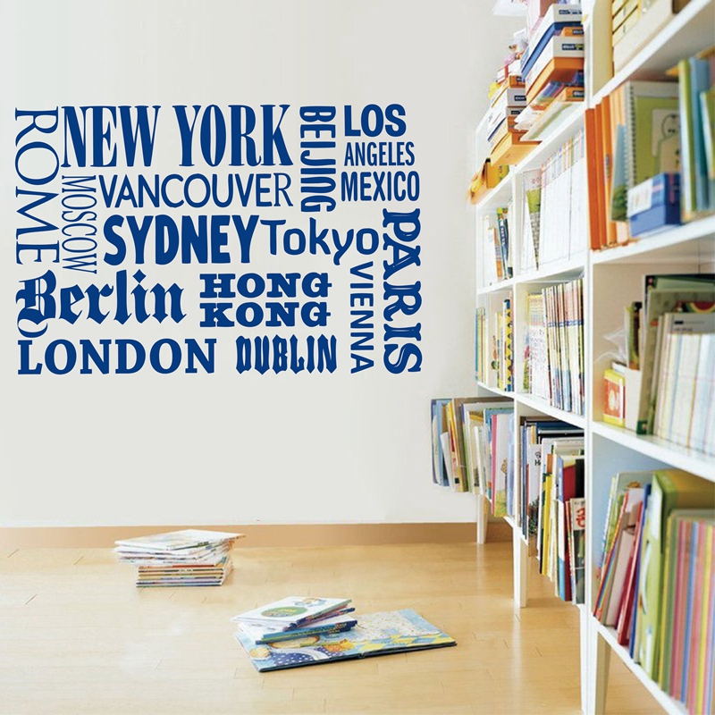 뉴욕 런던 파리 견적 벽 스티커, 세계 도시 이름 비닐 - Home Decor New York 리뷰 및 가격