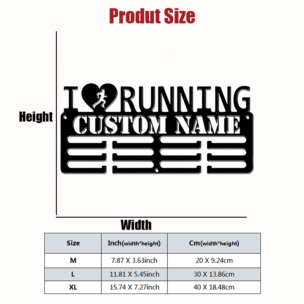 맞춤형 I Love Running 금속 메달 진열대,  - Home Decor Com 리뷰 및 가격