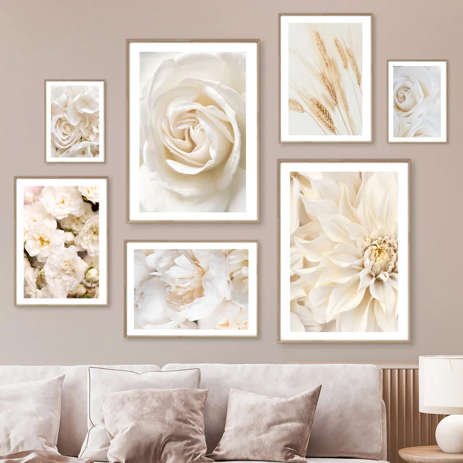 거실용 꽃 그림 포스터, 벽 예술 캔버스, 피어나는 장 - Home Decor Minimal 리뷰 및 가격