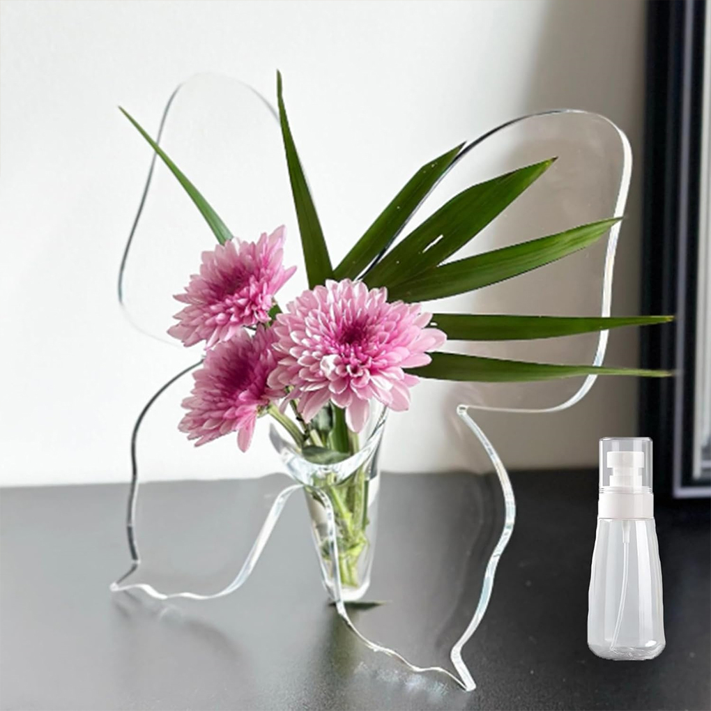 투명 나비 아크릴 꽃병 입체 꽃꽂이 액세서리 나비 꽃병 - Home Decor Vase 리뷰 및 가격