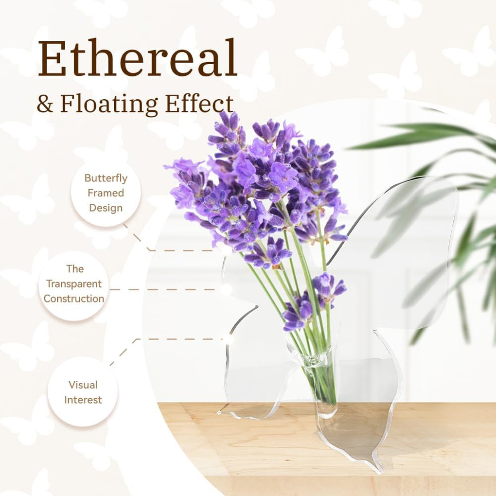 투명 나비 아크릴 꽃병 입체 꽃꽂이 액세서리 나비 꽃병 - Home Decor Vase 리뷰 및 가격