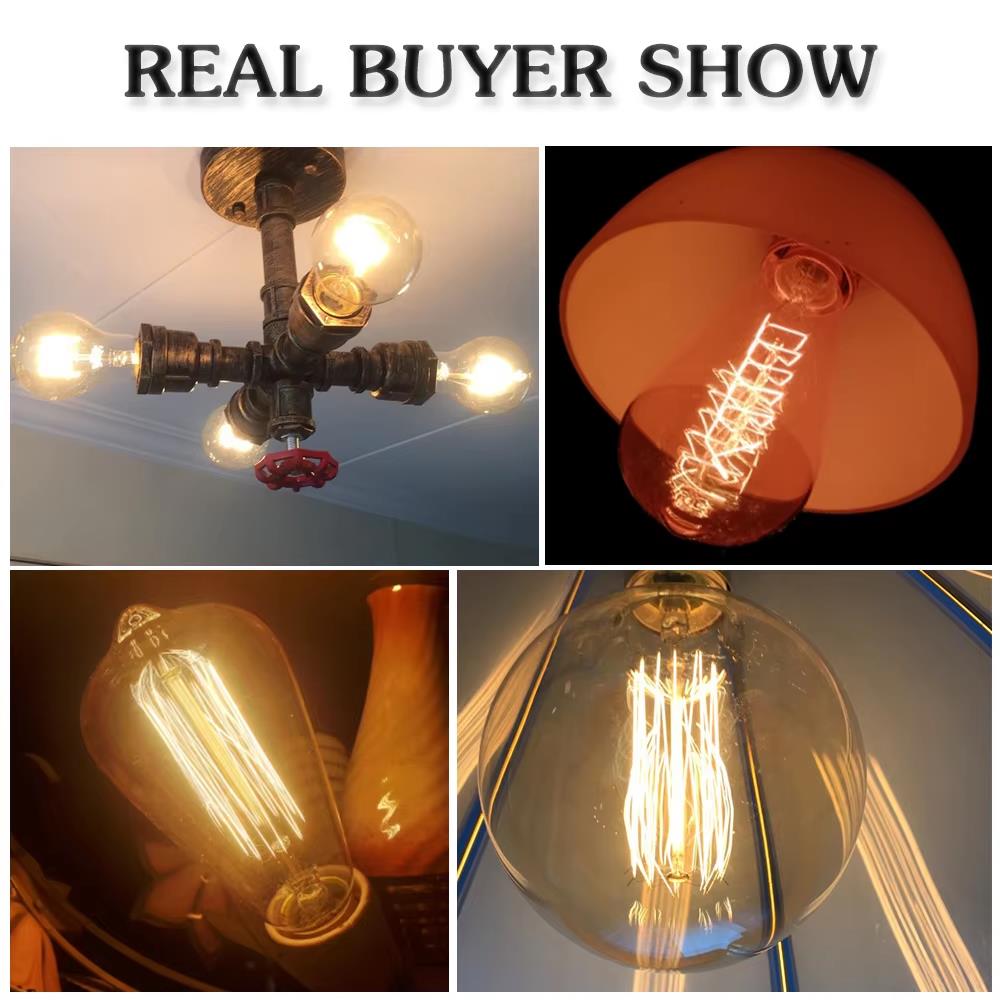 레트로 에디슨 전구 E27 40W 220V A60 ST - Home Decor Retro 리뷰 및 가격