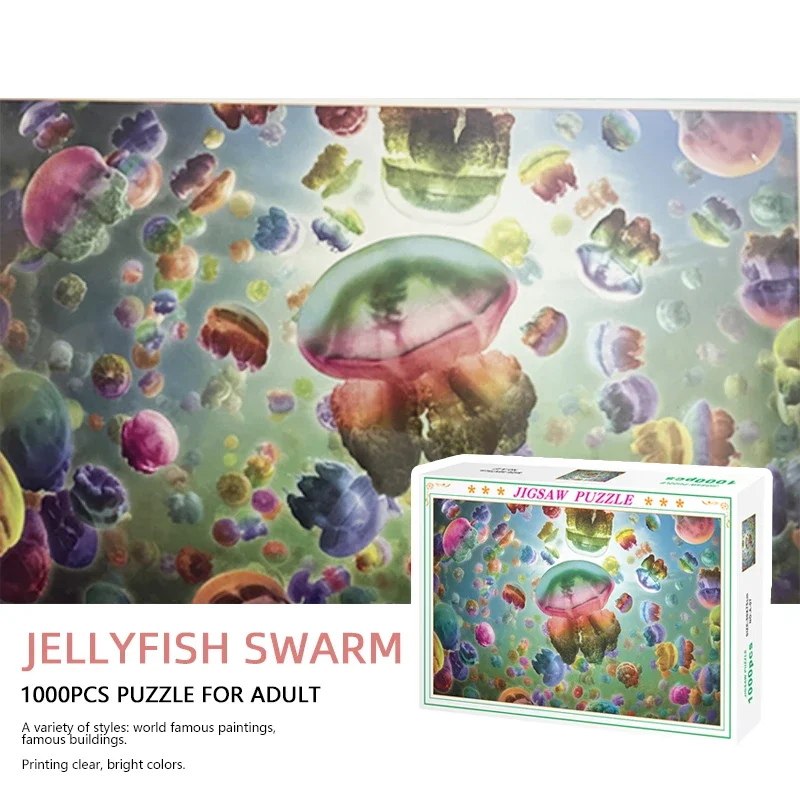 75*50cm 1000 퍼즐 조각 해저 해파리 떼 동물 - Home Decor Under 1000 리뷰 및 가격