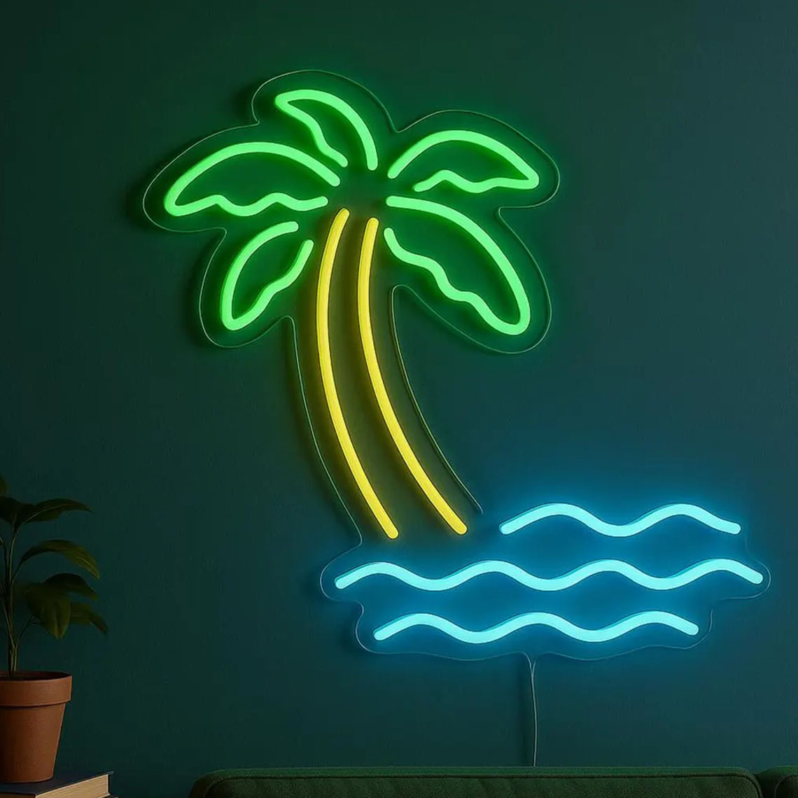 팜트리 네온사인 열대 해변 풍경 네온 하와이안 스타일  - Home Decor Tree 리뷰 및 가격