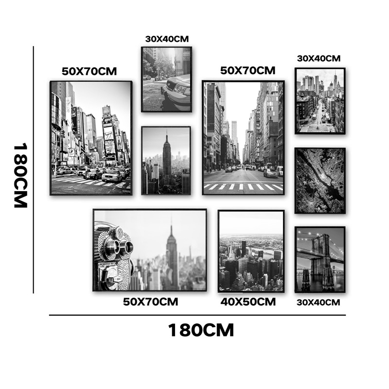 뉴욕시 캔버스 회화 포스터 및 인쇄물 흑백 벽 예술 그 - Home Decor New York 리뷰 및 가격